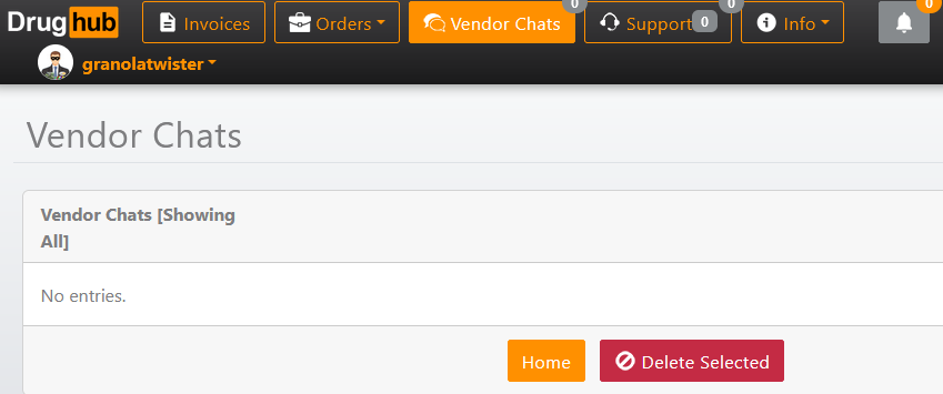 A concealed darknet storefront